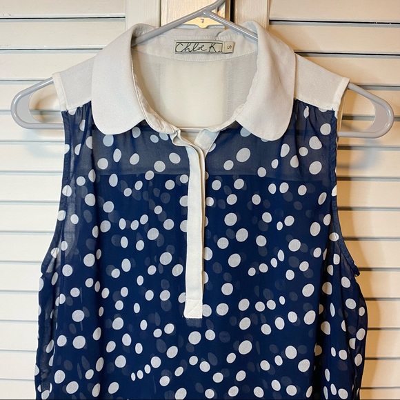 CHLOE K SHEER SLEEVELESS BLOUSE - Picture 2 of 6